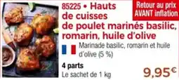 Thiriet Hauts de cuisses de poulet marinés basilic romarin huile d'olive offre