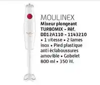 Eureka Ma Maison Moulinex - mixeur plongeant turbomix-réf. dd12a110 - 1143210 offre