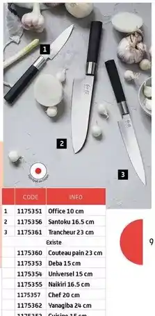 Eureka Ma Maison Chef - couteau de japin offre