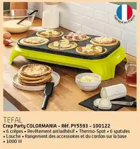 Eureka Ma Maison Tefal - crep party colormania - 100122 offre