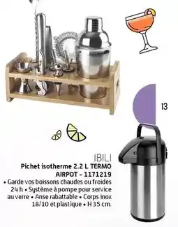 Eureka Ma Maison Ibili - pichet isotherme 2.2 l termo offre