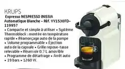 Eureka Ma Maison Nespresso - expresso inssia offre