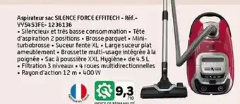 Eureka Ma Maison Aspirateur sac silence force effitech offre