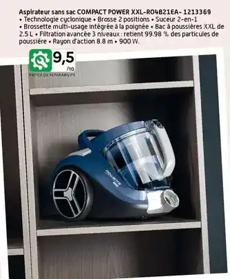 Aspirateur sans sac xol-ro4b21ea- 1213369