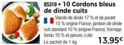 Thiriet 10 cordons bleus de dinde cuits offre