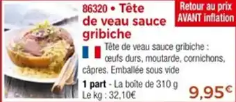 Thiriet Tête de veau sauce gribiche offre