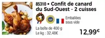Thiriet Confit de canard du sud-ouest 2 cuisses offre