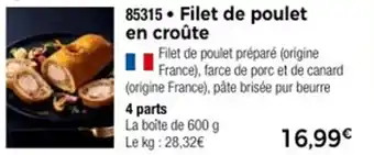 Thiriet Filet de poulet en croûte offre