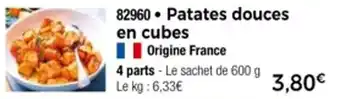Thiriet Patates douces en cubes offre
