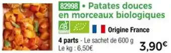 Thiriet Patates douces en morceaux biologiques offre
