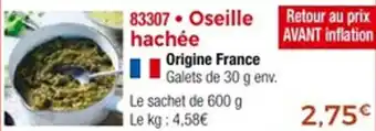 Thiriet Oseille hachée offre