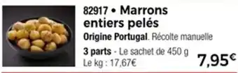 Thiriet Marrons entiers pelés offre
