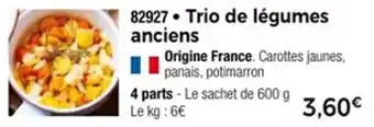 Thiriet Trio de légumes anciens offre