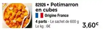 Thiriet Potimarron en cubes offre