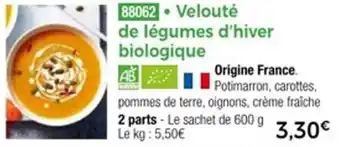 Thiriet Velouté de légumes d'hiver biologique offre