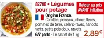 Thiriet Légumes pour potage offre