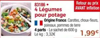 Thiriet 4 légumes pour potage offre
