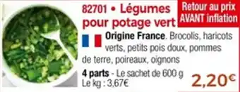 Thiriet Légumes pour potage vert offre