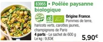 Thiriet Poêlée paysanne biologique offre