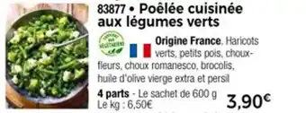 Thiriet Poêlée cuisinée aux légumes verts offre