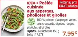 Thiriet Poêlée cuisinée aux asperges pholiotes et girolles offre