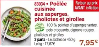 Thiriet Poêlée cuisinée aux asperges pholiotes et girolles offre