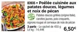 Thiriet Poêlée cuisinée aux patates douces légumes et noix de pécan offre