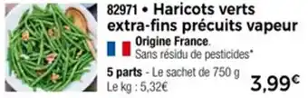 Thiriet Haricots verts extra-fins précuits vapeur offre