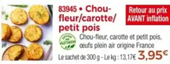 Thiriet Chou fleur carotte petit pois offre