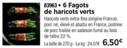 Thiriet 6 fagots de haricots verts offre