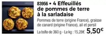 Thiriet 4 effeuillés de pommes de terre à la sarladaise offre