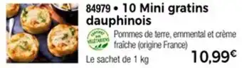 Thiriet 10 mini gratins dauphinois offre