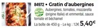 Thiriet Gratin d'aubergines offre