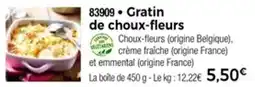 Thiriet Gratin de choux-fleurs offre