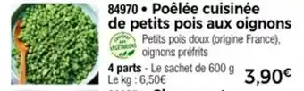 Thiriet Poêlée cuisinée de petits pois aux oignons offre