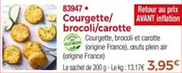 Courgette brocoli carotte