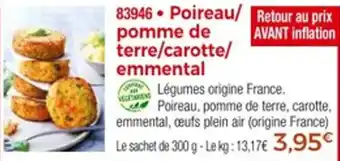 Thiriet Poireau pomme de terre carotte emmental offre