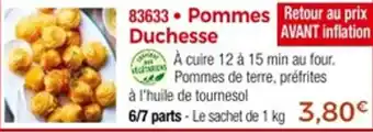 Thiriet Pommes duchesse offre