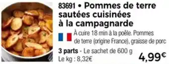 Thiriet Pommes de terre sautées cuisinées à la campagnarde offre