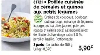 Thiriet Poêlée cuisinée de céréales et quinoa aux petits légumes offre