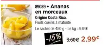 Thiriet Ananas en morceaux offre
