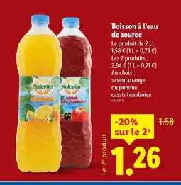 Lidl Boisson à l'eau de source offre