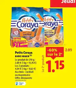 Lidl PETITS CORAYA avec sauce offre