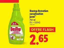 Lidl DESTOP Entretien canalisation javel offre