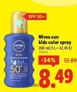 Lidl NIVEA sun kids color spray offre