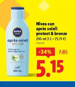 Lidl NIVEA SUN après soleil protect & bronze offre
