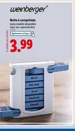 Lidl WEINBERGER Boîte à comprimés offre