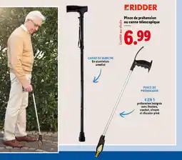 Lidl RIDDER Pince de préhension ou canne télescopique offre