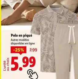 Lidl Polo en piqué offre
