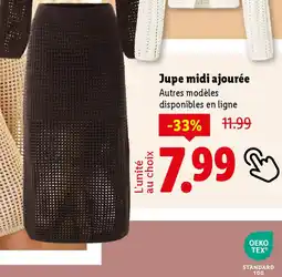 Lidl Jupe midi ajourée offre